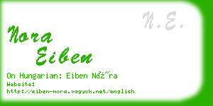 nora eiben business card